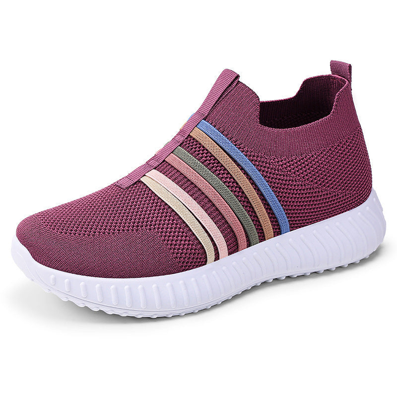 Damen Sportliche Slip-On Sneakers mit elastischem Obermaterial und rutschfester Sohle R&B