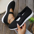 Damen Atmungsaktive und flexible Ballerinas mit elastischem Riemen R&B