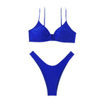 Damen Triangel-Bikini mit tiefem V-Ausschnitt