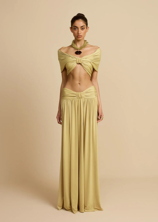 Damen Elegantes Maxikleid mit innovativem Knotted-Design R&B