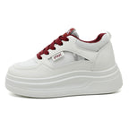 Damen modische Plateau-Sneaker mit atmungsaktivem Obermaterial und dämpfender Laufsohle R&B