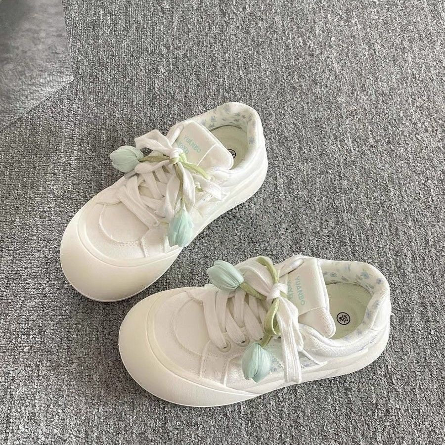 Damen Sneakers mit elegantem Rüschen-Design und gepolsterter Sohle R&B
