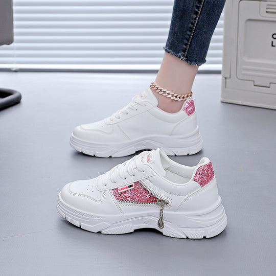 Damen Chunky Sneakers mit glitzernden Akzenten und rutschfester Sohle R&B
