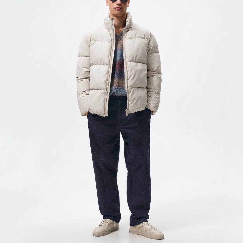 Damen gesteppte Winterjacke mit hochschließendem Kragen und praktischen Taschen Hedi-Mode