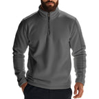 Herren Fleece-Kapuzenpullover mit halbem Reißverschluss R&B