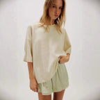 Damen Stylish halbtransparentes Sweatshirt mit Spitze und lässigem Schnitt