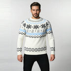 Herren Strickpullover mit winterlichem Muster R&B