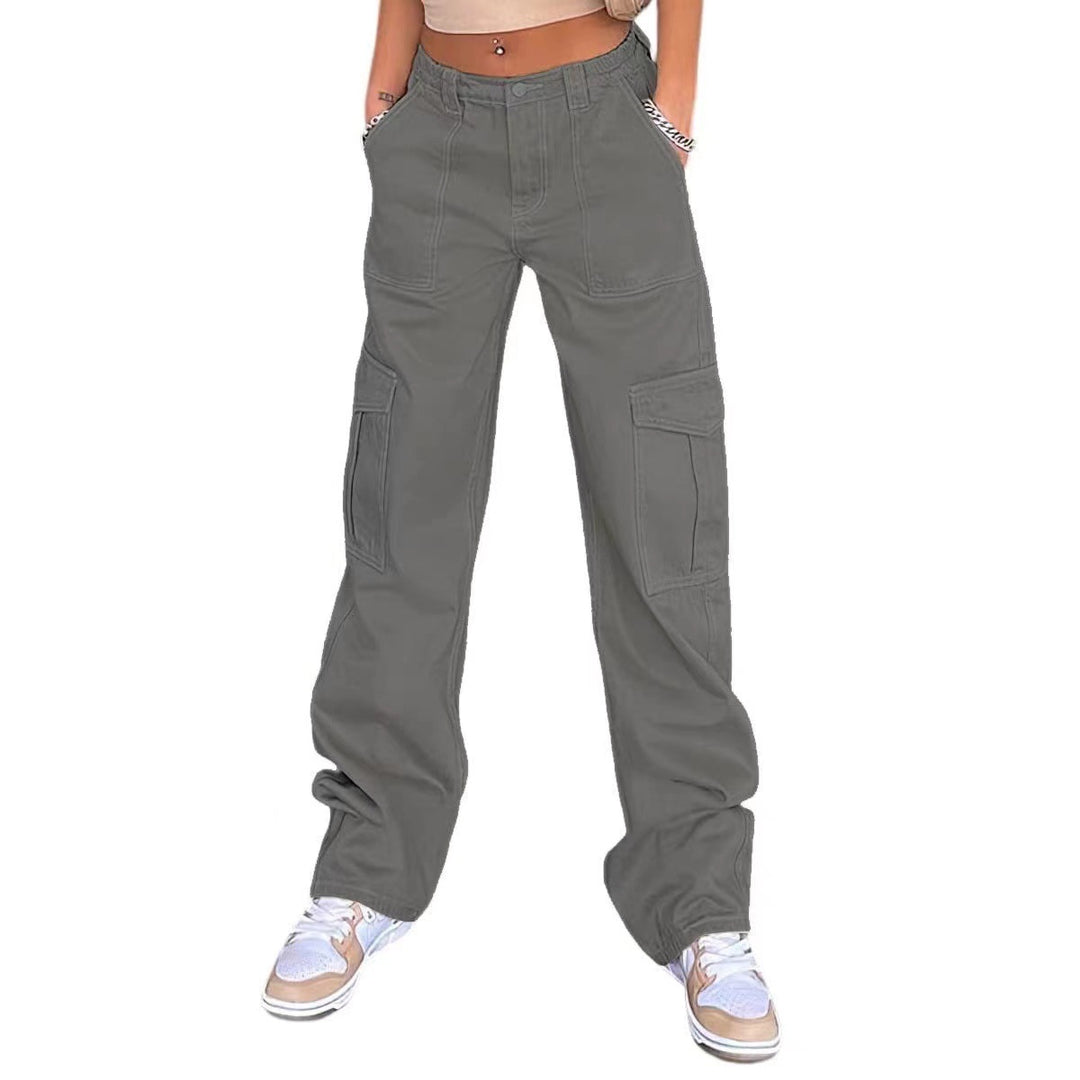 Damen Cargo-Hose mit praktischen Seitentaschen und weitem Schnitt R&B