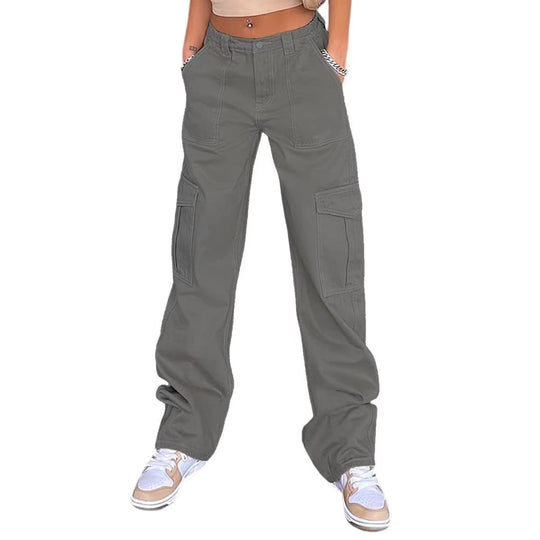Damen Cargo-Hose mit praktischen Seitentaschen und weitem Schnitt R&B