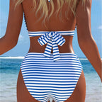 Damen Bikini mit luxuriösem Marmormuster und edlen Details R&B