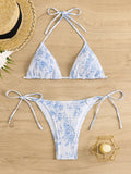 Damen Triangel-Bikini-Set mit raffiniertem Rüschendesign R&B