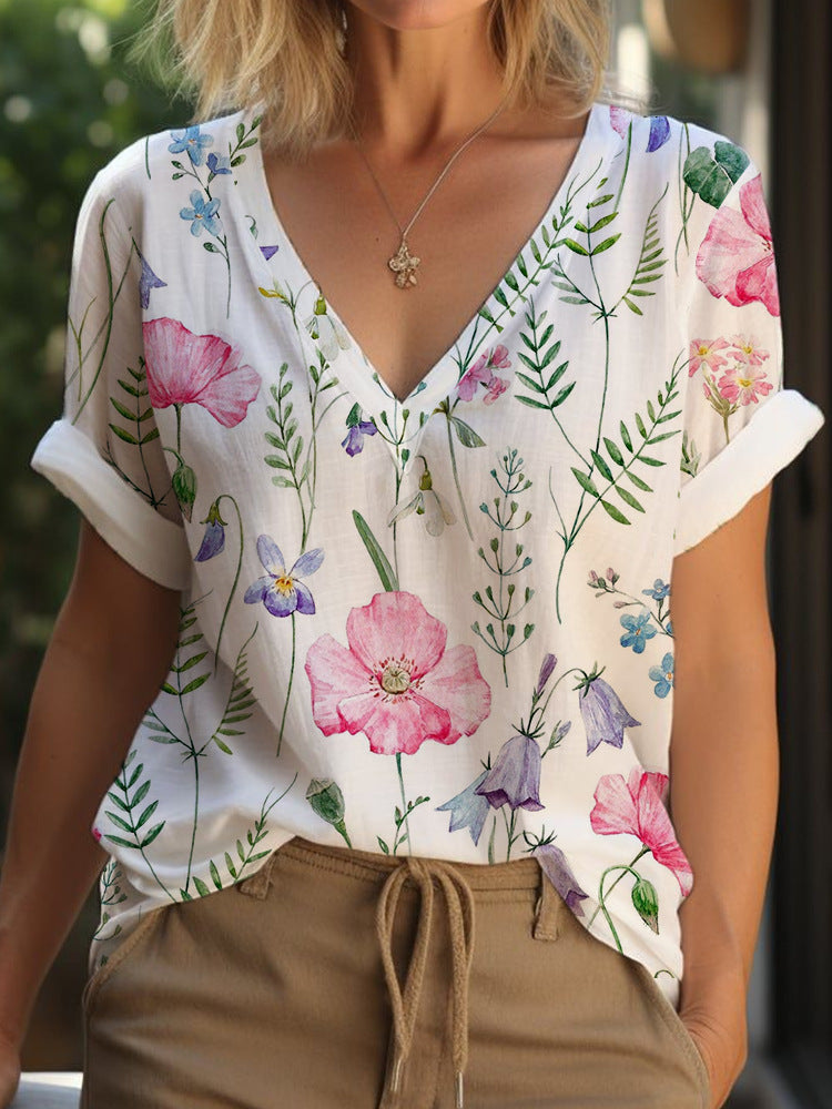 Damen Bluse mit floralem Design R&B