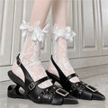 Damen Slingback Ballerinas mit modischen Schnallenakzenten R&B