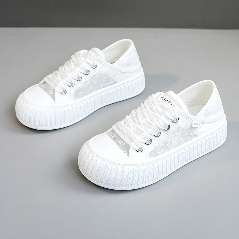 Damen modische Sneaker mit atmungsaktivem Obermaterial und elastischem Schnürsystem R&B