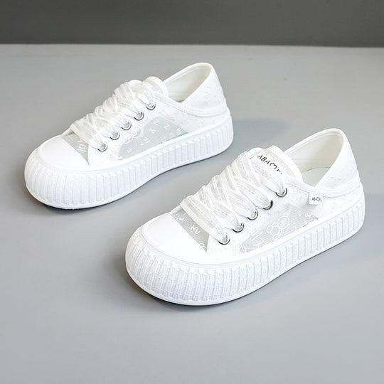 Damen modische Sneaker mit atmungsaktivem Obermaterial und elastischem Schnürsystem R&B