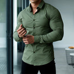 Herren Elegantes Hemd mit körpernahem Schnitt R&B