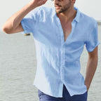 Herren Leichtes Leinenhemd R&B