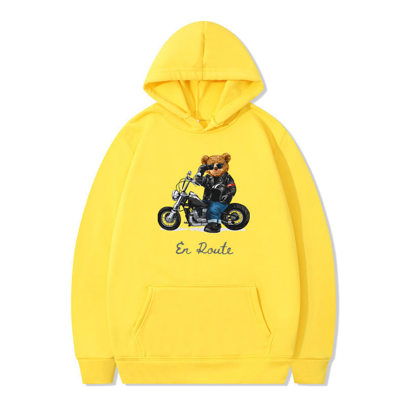 Damen Kapuzenpullover mit einzigartigem Bärenmotiv und lässiger Passform R&B