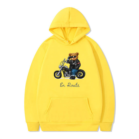 Damen Kapuzenpullover mit einzigartigem Bärenmotiv und lässiger Passform R&B
