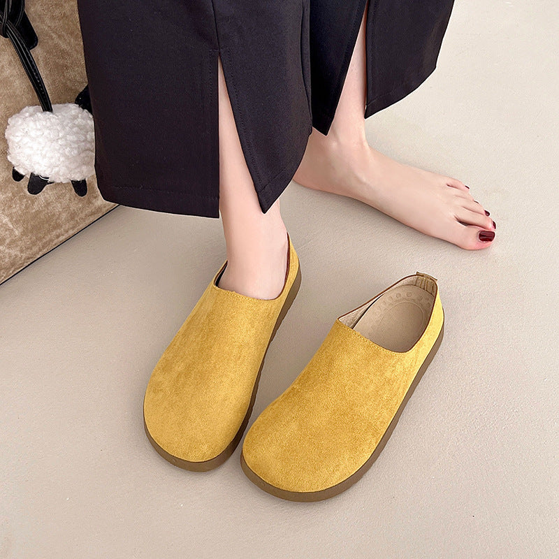 Damen rutschfeste Clogs aus weichem Veloursleder R&B