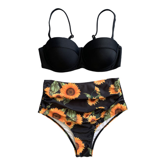 Damen Hochtaillierter Bikini mit eleganten Pudding-Schalen R&B