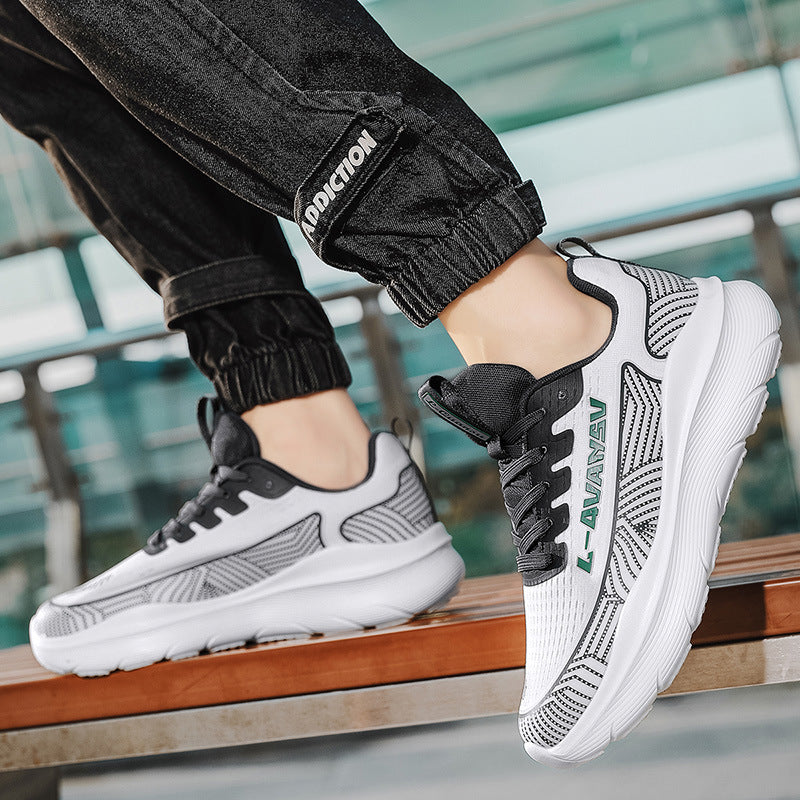 Damen Sportliche Lauf-Sneaker mit atmungsaktiver Mesh-Oberfläche und gepolsterter Sohle R&B