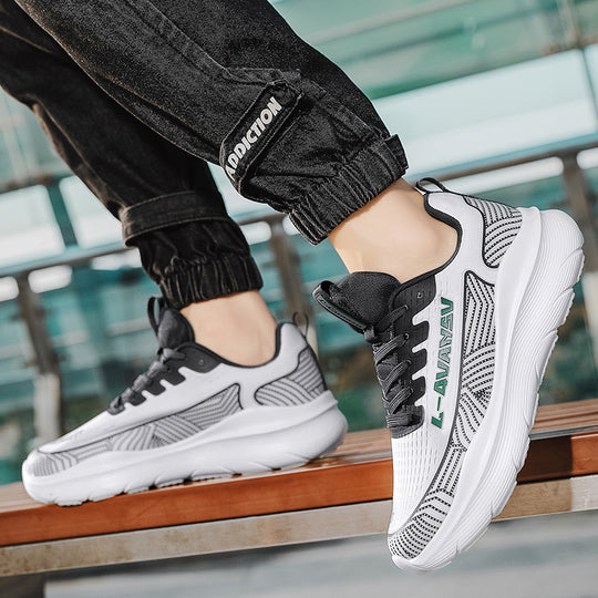 Damen Sportliche Lauf-Sneaker mit atmungsaktiver Mesh-Oberfläche und gepolsterter Sohle R&B