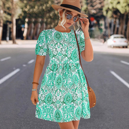 Damen A-Linien Kleid mit floralem Muster und lässigem Schnitt R&B