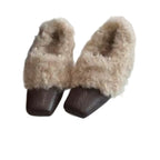 Damen Mokassins mit flauschigem Kragen und stylischem Design R&B