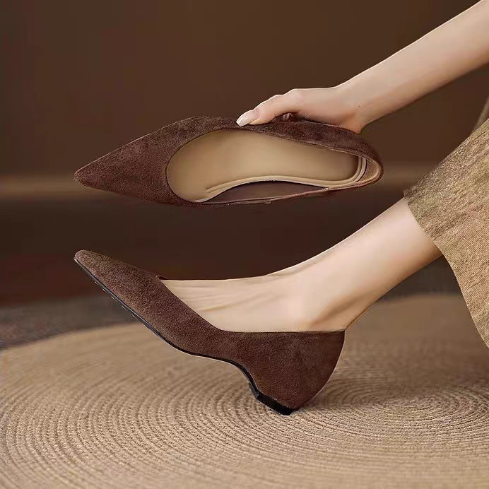 Damen elegante Pumps mit verstecktem Keilabsatz und komfortablem Innenfutter R&B