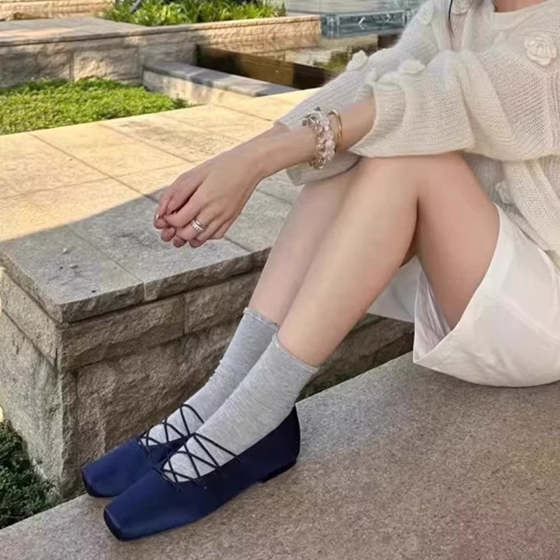 Damen Ballerinas mit modischem Schnürdesign R&B