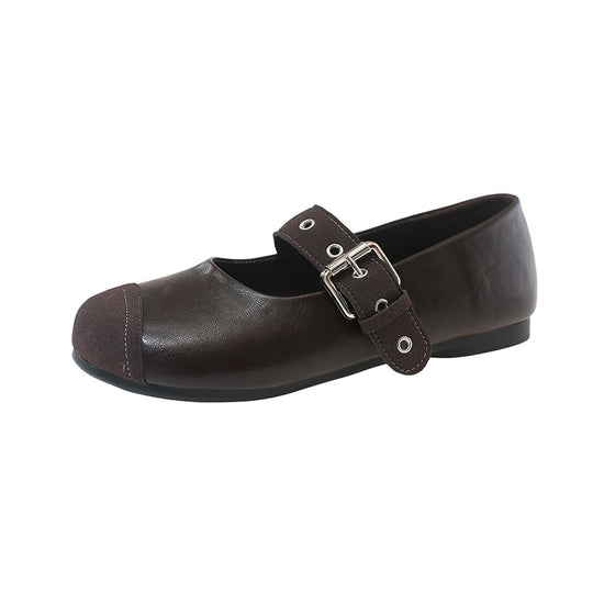 Damen Ballerinas mit verstellbarem Riemen und komfortabler Fußbettgestaltung R&B