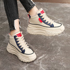 Damen High-Top Sneakers mit kuscheligem Innenfutter und rutschfester Profilsohle R&B