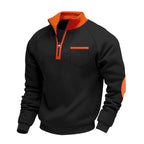Herren modischer Kapuzenpullover mit Reißverschluss und praktischer Brusttasche R&B