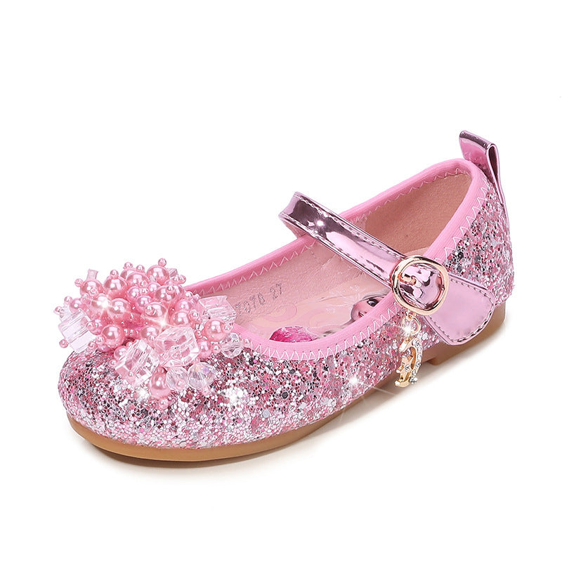 Mädchen Ballerina Schuhe mit funkelnden Perlenapplikationen R&B
