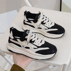 Damen Sportliche Chunky Sneakers mit atmungsaktiver Mesh-Oberfläche und gepolsterter Sohle R&B
