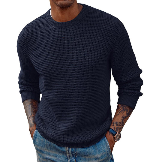 Herren Großer Strickpullover mit strukturiertem Gewebe R&B