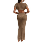 Damen Strickkleid mit offenen Mustern EB