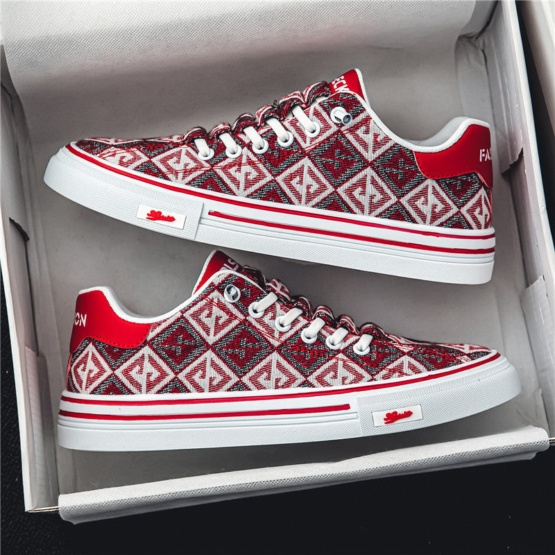 Damen Modische Sneaker mit geometrischem Muster R&B