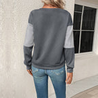 Damen Lässiger Sweatshirt mit modernen geometrischen Mustern R&B
