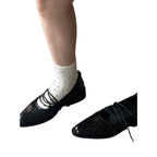 Damen edle Lackleder-Schuhe mit raffiniertem Schnürdesign R&B