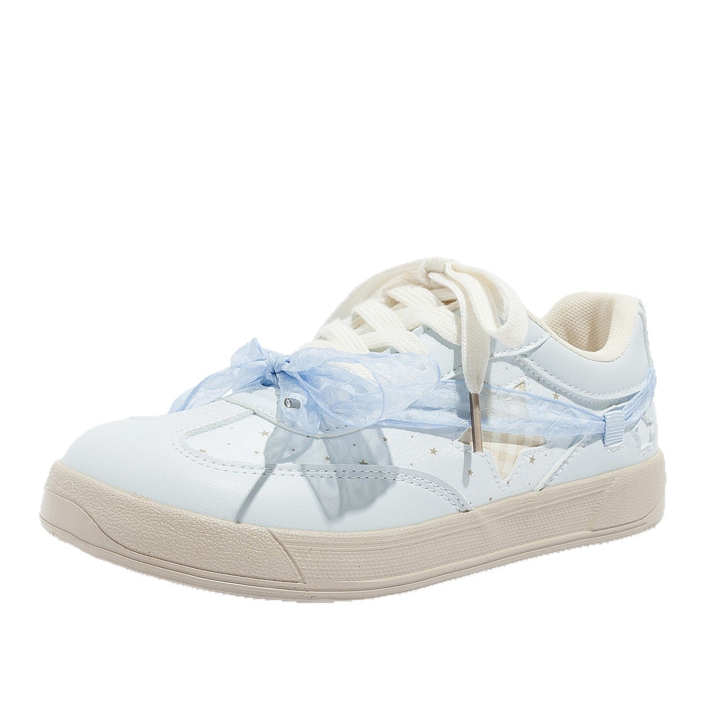 Damen Sneakers mit floralem Druck und innovativem Schnürsystem