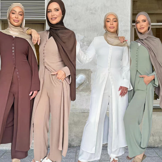 Damen Jumpsuit mit elegantem Knopfdesign und weitem Bein R&B