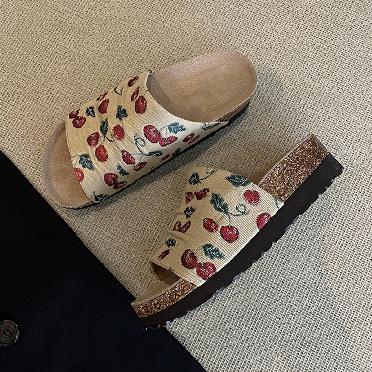 Damen modische Clogs mit floralem Design und rutschfester Sohle R&B