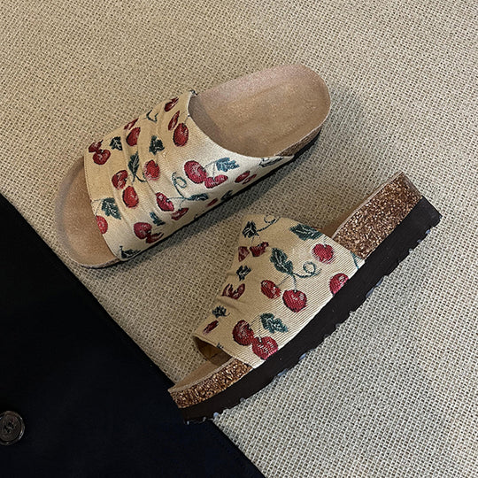 Damen modische Clogs mit floralem Design und rutschfester Sohle R&B