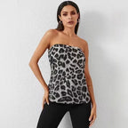Damen Strapless Stufenmuster Oberteil R&B
