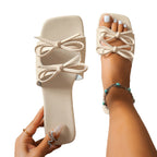 Damen Offene Sandalen mit dekorativen Schleifen-Details R&B