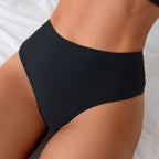 Damen Hochgeschnittene Bikini-Hose im minimalistischen Design mit komfortablem Bund R&B