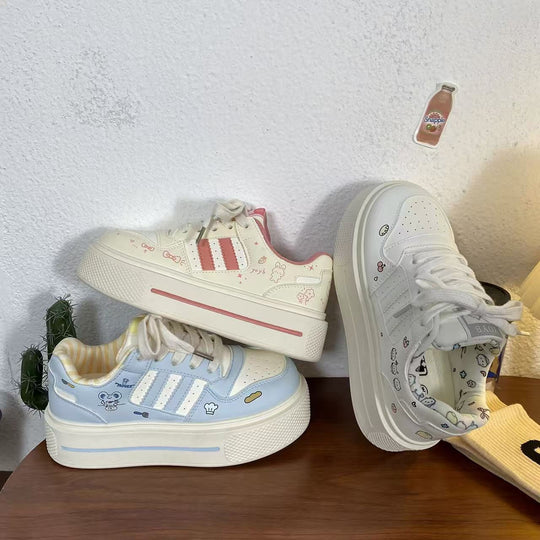 Damen Modische Sneakers mit verspielten Design-Elementen und atmungsaktiver Innenpolsterung R&B