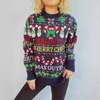 Damen Weihnachts-Pullover mit festlichem Motiv und lässigem Schnitt R&B
